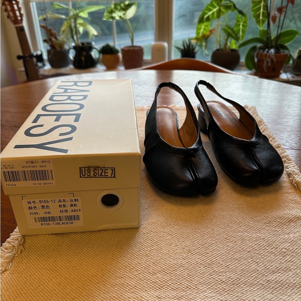 Black Tabi Sling Back Raboesy